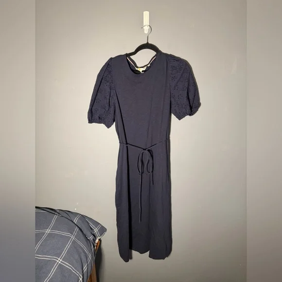 Boden Broderie Mix Jersey Midi Dress Size 14 - Picture 2 of 5
